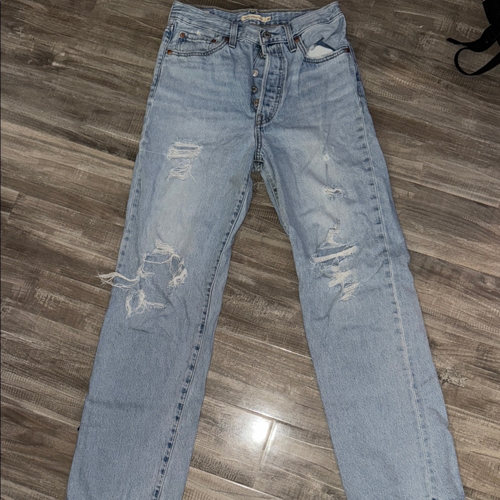 Light Blue Distressed Jeans Levis